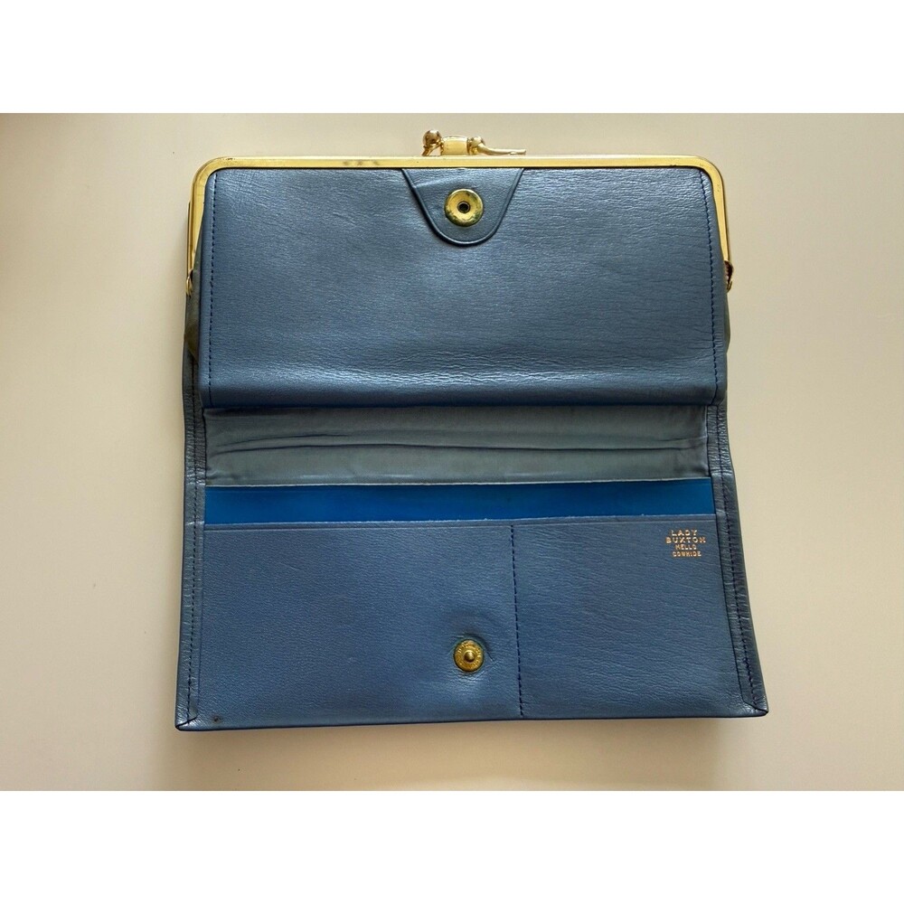 Vtg Lady Buxton "Contour" Mello Cowhide Leather Wallet French Wallet Purse NOS
